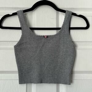 Lottie Moss Cropped Ribbed Tank - Size S